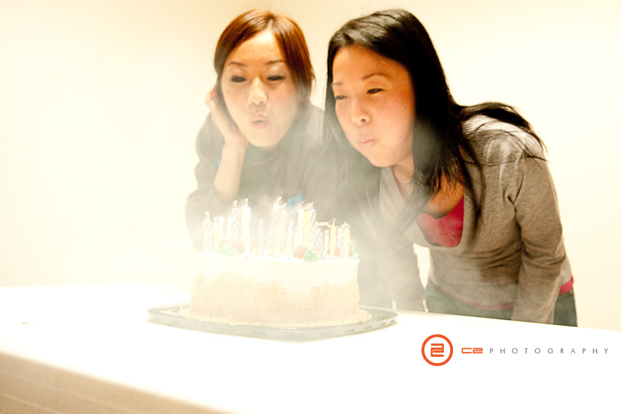 Blowing out the Birthday Cake