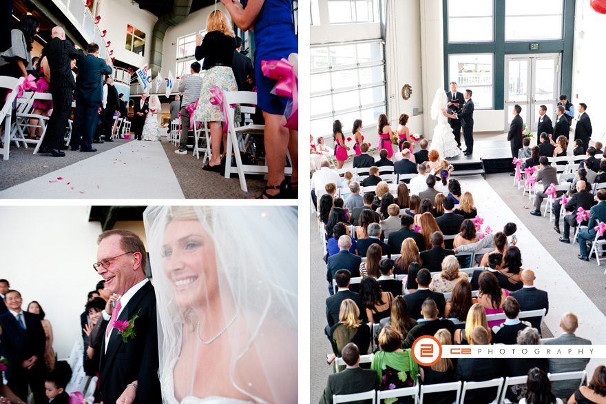 Tiffany and Jackson wedding ceremony at the Bell Harbor in Downtown Seattle