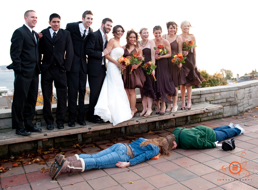 These people came out of nowhere and asked to lay in front of the bridal party lol.